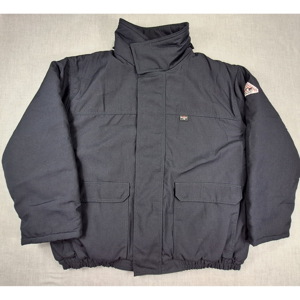 Bulwark FR Nomex IIIA Flame Resistant Bomber Work Jacket Navy Blue XXL NFPA 70E